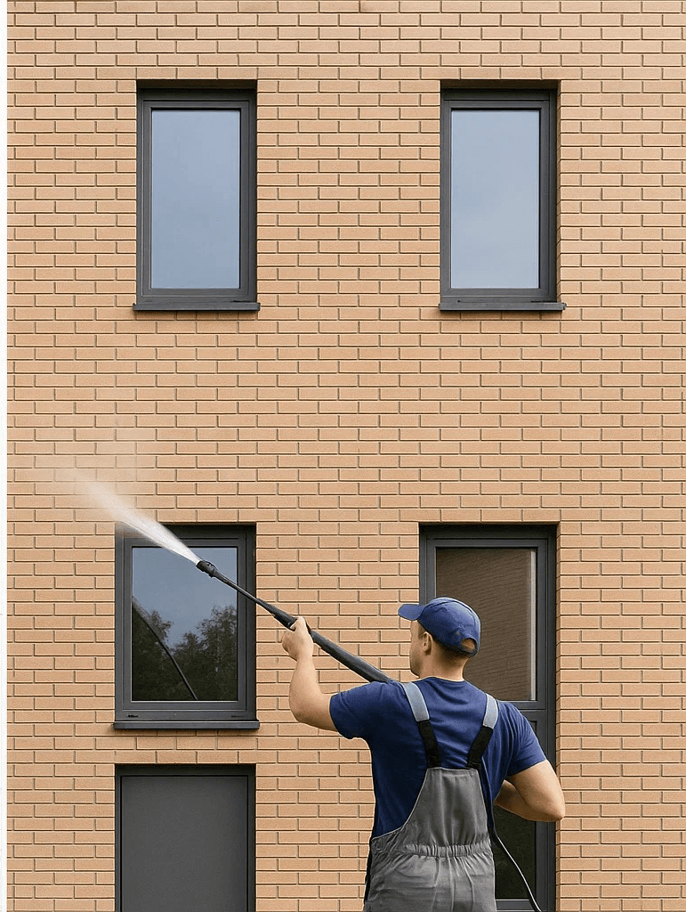 Мойка фасада в Кишиневе после